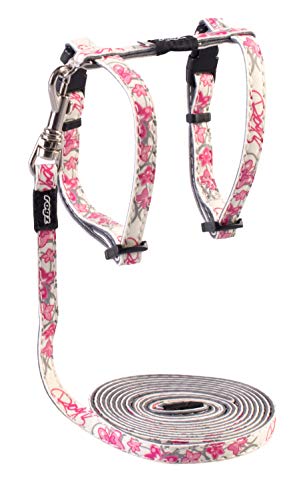 Rogz Glowcat Glow In The Dark Cat Harness And Leash Set Pink Small #TOP27