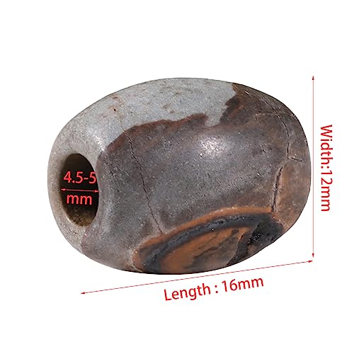 mookaitedecor 30pcs 16mm Natural Barrel Picasso Jasper Large Hole Gemstone Beads for Jewellery Making Oval Loose Healing Crystal Stone Beads for Crafting European Bracelet Macrame DIY Projects - Image 2