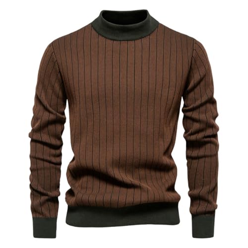 Pull à col semi-haut rayé homme la solution style contre le froid
