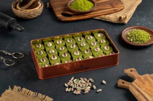 Baklava Kuş Gözü Köşkeroğlu à la pistache d'exception et chocolat blanc gourmand, boîte de 785g