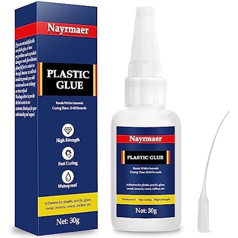 Plastic Glue, 30g Super Glue for Plastic, Plastic to Plastic Glue for Bonding Plastic and Other Materials, Super Instant Glue for Plastic, Acrylic, Model (Plastic glue-001) Cover