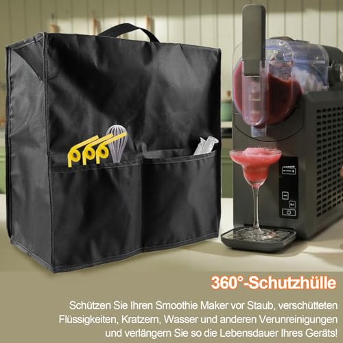 Pawsautomotively Staubschutzhülle für Ninja Slushie FS301C/FS301/FS300/FS299, 600D Nylon Material, Schwarz, Hitzebeständiges, Wasserdichtes und Staubdicht, Zubehör für Ninja Slushie (43 × 48 × 20 cm)