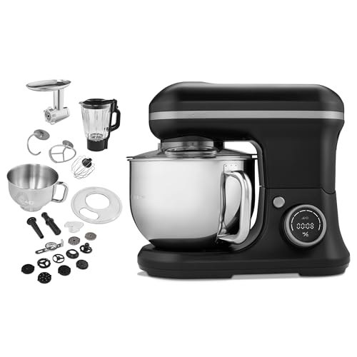 MEDION 3 in 1 Universal Küchenmaschine (Digital, 1.200 Watt, 8 Stufen, Mischen Kneten Rühren Mixen Fleischwolf, digitales Touch Display, MD18430) schwarz MEDION 3 in 1 Universal Küchenmaschine (Digital, 1.200 Watt, 8 Stufen, Mischen Kneten Rühren Mixen Fleischwolf, digitales Touch Display, MD18430) schwarz