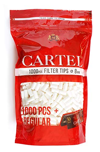 Cartel Lot de 1000 filtres avec filtres standards 8 mm Cover