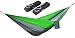 BalanceFrom Lightweight Portable Nylon Parachute Hammock with Two Hammock Tree Straps and Carrying Case (Green/Gray)