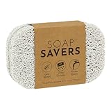 S&T INC. Bar Soap Holder for Kitchen, Bathroom, and Soap Dish, 4 Pack, White, 2.9 inches by 4.4 inches