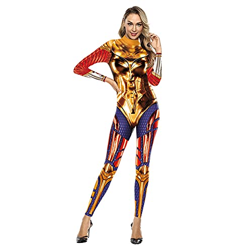 Combinaison cosplay Halloween femmes imprimé 3D stretch