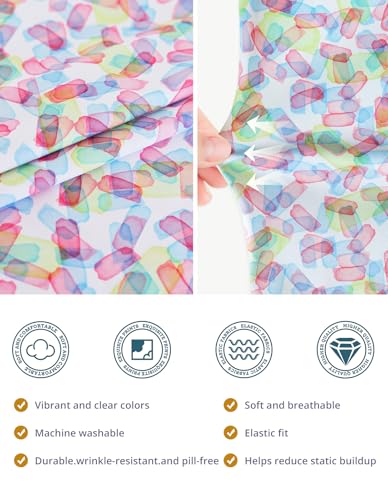 Image of Scrub Caps for Women with Buttons, Classic Surgical Caps | Double-Sided Printed, Adjustable,Long Hours, Sweatbands, Fabric Help Reduce Static Buildup