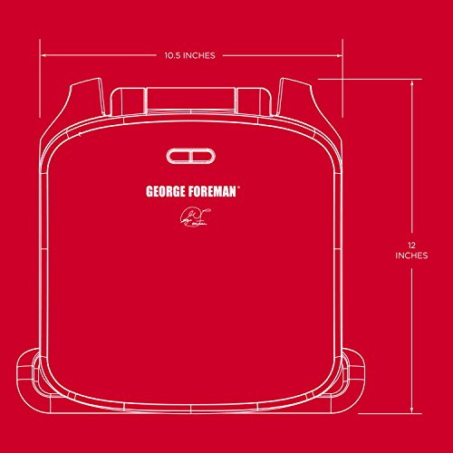George Foreman 4-Serving Removable Plate Grill And Panini Press, Red, Grp360R #TOP6