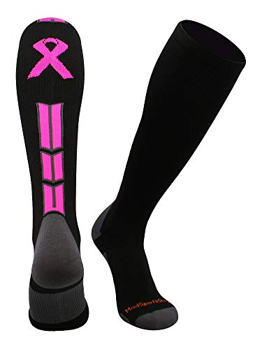 Madsportsstuff Triumph Pink Ribbon Awareness Otc Socks (Black/Neon Pink, Small) #TOP14