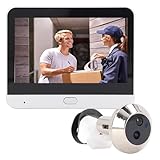 1080P Video Door Viewer, 120° Peephole Camera with 4.3 Inch Color Monitor, Two Way Talk, Night Vision, PIR Motion Detection, Camera Camera System