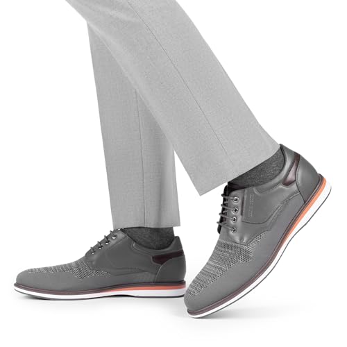 Bruno Marc Bruno Marc Men's Mesh Casual Dress Shoes Breathable Oxfords Sneakers,Size 10.5,Grey,SBOX2409M