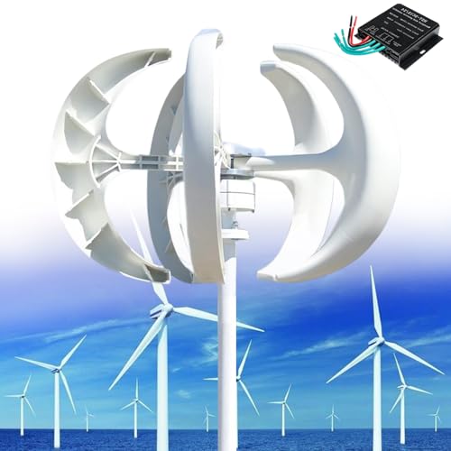 Pionowy generator wiatru 12 000 W, maks. 5 łopatek, automatyczny kontroler Mppt, trójfazowy, magnes trwały, rozruch przy niskich obrotach, wysoka wydajność, do akumulatora 12 V/24 V