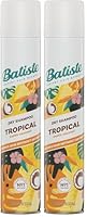 Batiste Tropical Dry Shampoo 350mL - Fruity & Earthy Scent, Revitalise & Refresh Oily Hair with Non-Drying Formula, Adds Volume & Style, Travel-Friendly, Ideal for All Hair Types & Quick Fixes