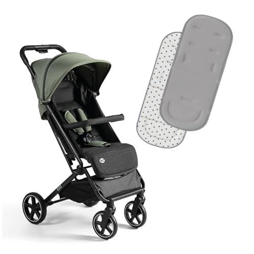 MS BabyWorld – Keo + Colchoneta – Silla de paseo ligera hasta 22 kg | Colchoneta reversible | Capota extensible | Plegado tipo libro | Ruedas grandes | Ultraligera y compacta