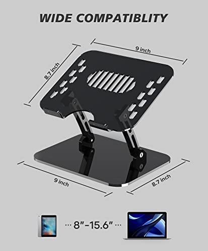 Acrylic-Laptop-Stand-for-Desk-Clear-Laptop-Riser-Adjustable-Height-Lpoake-Computer-Stand-for-Laptops-Compatible-with-10-to-156-Inches-Laptops-Transparent-Gray