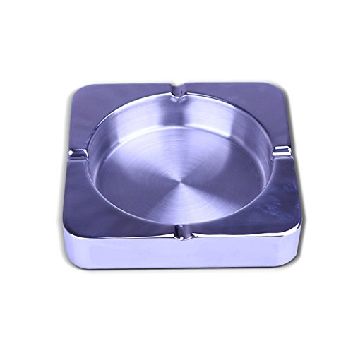 Preisvergleich Produktbild Edelstahl-Quadrat-Silber-Bar-Nachtclu... Haushalts-Raucher-Grau-Kasten-Büro-Z... HUACANG (Size : S)