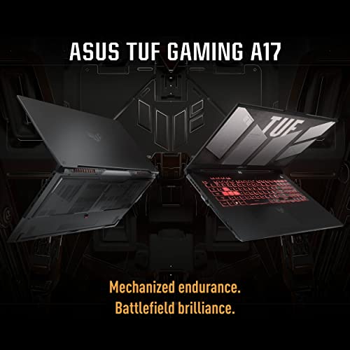 Image of ASUS TUF Gaming A17 (2022) Gaming Laptop, 17.3 inch 144Hz FHD IPS-Type Display, AMD Ryzen 7 6800H CPU, GeForce RTX 3060 GPU, 16GB DDR5, 512GB PCIe SSD, Wi-Fi 6, Windows 11 Home, Mecha Gray, FA707RM-ES73