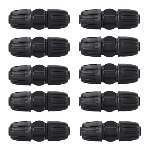 10 Pezzi Connettori Dritti per Irrigazione a Goccia, Connettori per Irrigazione, Adatti per Tubo Flessibile PE di 16mm, Raccordi Robusti e Durevoli per Giardinaggio, Agricoltura(Raccordi Diretti)