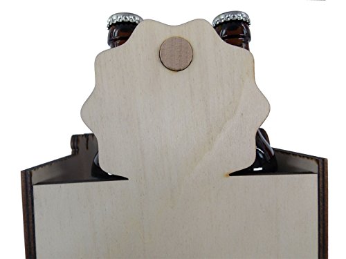 Foto von Lustige Bierträger mit Grillzange und Flaschenöffner | Männerhandtasche für Bier | Bier-Geschenk für Flaschen | Flaschenträger aus Holz für den Grillmeister mit Grillzange