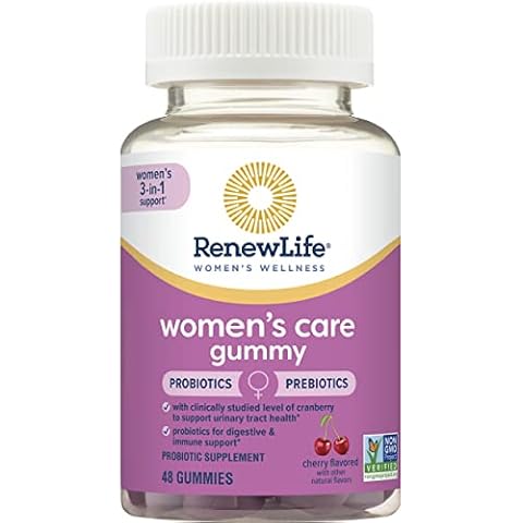 yhn Womens Care Gummy with Prebiotics, Gluten Free, Cranberry, This Product is not Intended to diagnose, Treat, Cure, or Prevent Any Disease; Based on IRI Unit Sales Data for,48 Gummies Cover
