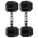 Premium Rubber Encased Hex Dumbbell, Pairs - Image 3