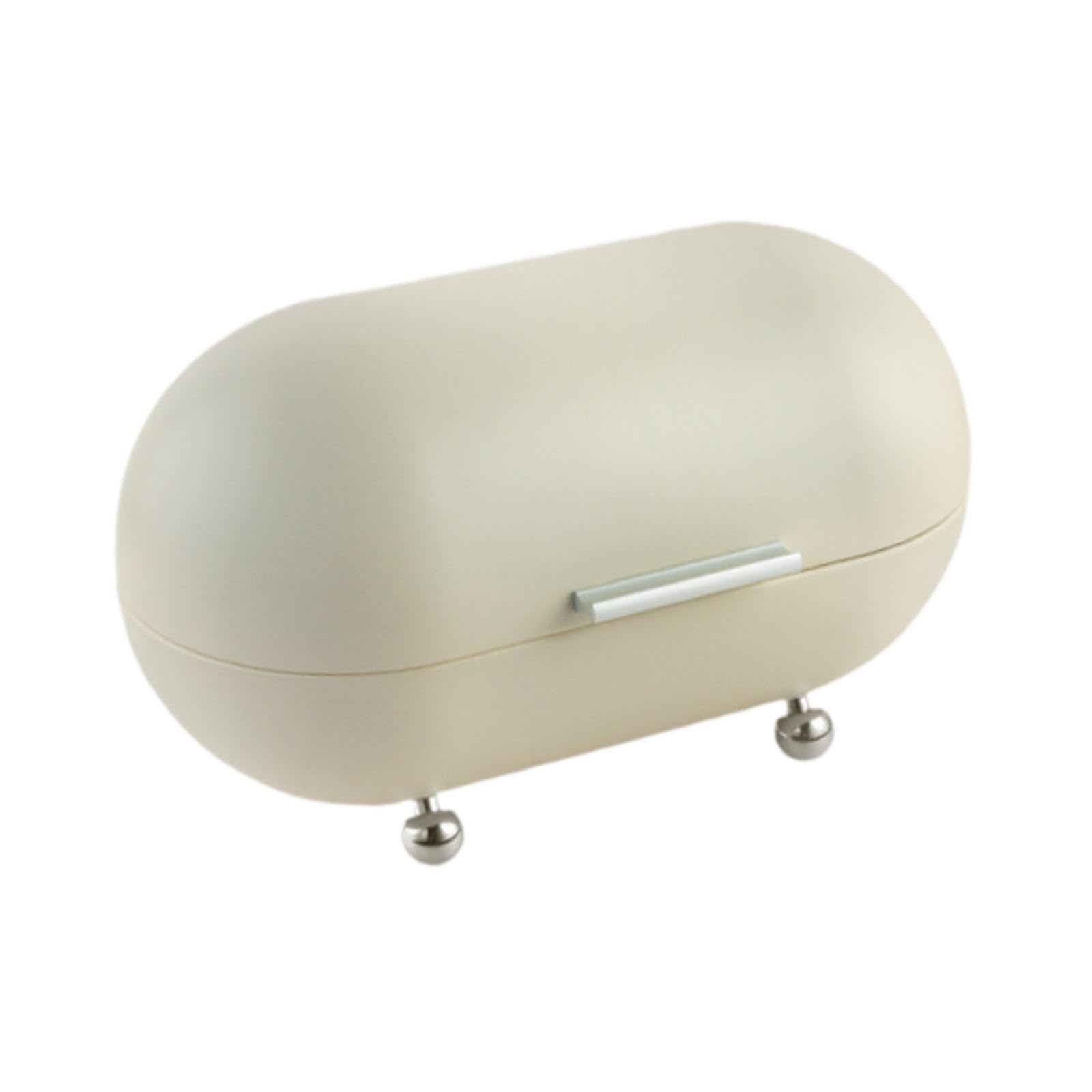 TUXCAXI Countertop Pastry Kitchen Storage Organization Elegant Bread Storage Bin For Organization Which Is Very Practical. Kitchen Metal Bread Box Container , white