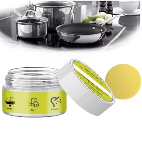 S-crurbology Cleaning Stone, 2025 New Scrubology Stone Cleaner with Power Sponge - All Purpose Cleaner Multi Surface Cleaner, for Bath & Shower, Sink, Cooker