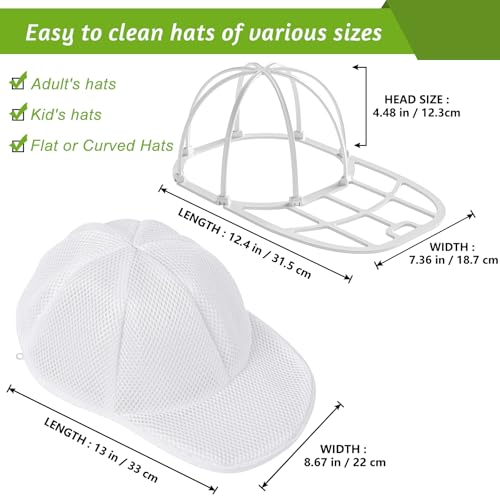 image for Eiito Hat Washer Cage, Hat Washer for Baseball Caps for Washing Machin