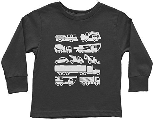 Threadrock Little Boys' Trucks Toddler L/S T-Shirt