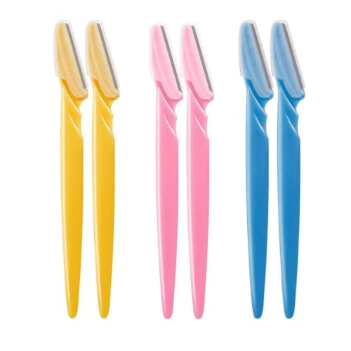 6 Pcs Rasoirs à Sourcils, Rasoir à Sourcils de Sécurité pour le Visage, Épilateur Portable pour le Visage, Rasoirs à Sourcils Visage Manuel, pour Tailler et Façonner les Sourcils