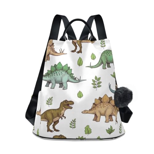 Sac à dos femme dinosaure blanc voyage randonnée camping avec poche antivol dos