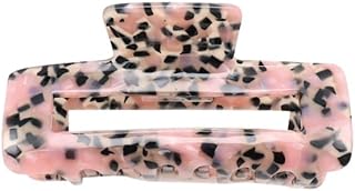 مشابك شعر مربعة طراز 8234 من الاسيتات من تيتانيا، طول 9 سم، متعددة الألوان