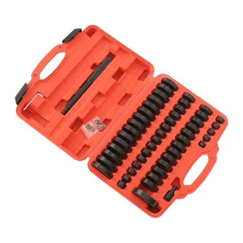 DCSYOG Juego de 51 piezas de rodamientos de rueda, pieza de empuje para cojinetes, cojinete de cojinete para cojinetes, herramienta de prensa de cojinetes, cojinete de coche, prensado y exprimido