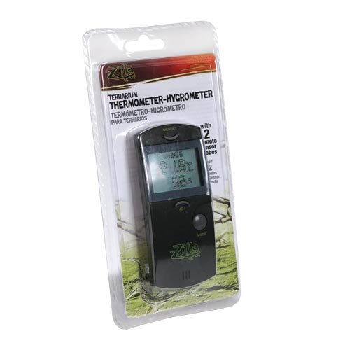 Zilla Terrarium Thermometer/Hygrometer Digital Gauge Digital Thermometer/Hygrometer - Pack of 10