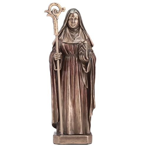 Estatua Saint Brigid de Kildare 6.5 in Resina y Bronce miniatura 1