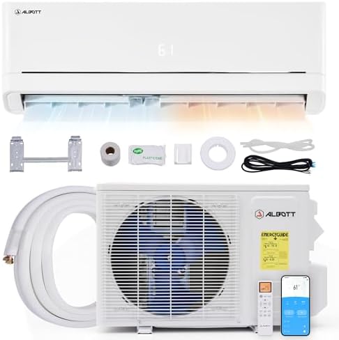 Albott Mini Split Air Conditioner and Heater, 12,000 BTU, SEER2 1...