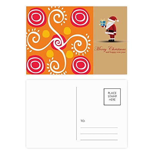Cartes postales de remerciement Orange Plants Mexique Totems Père Noël pour vos vœux festifs