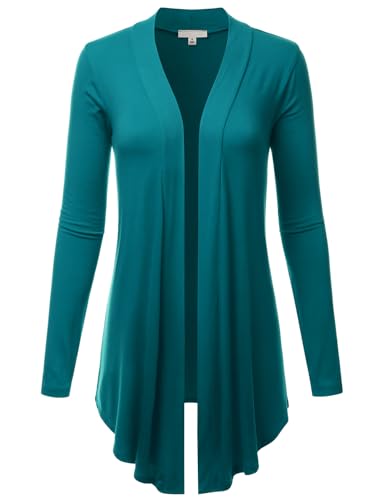 Image of LALABEE Women's Draped Open-Front Long Sleeve Light Weight Cardigan (S~3XL)