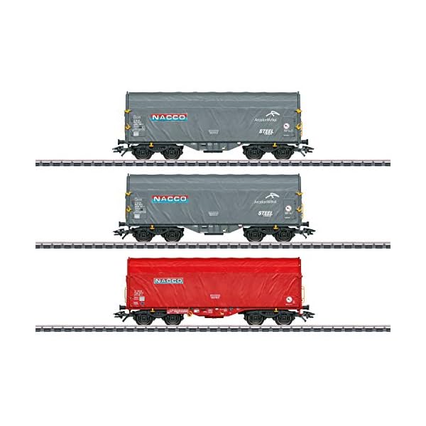 Märklin 047224 Schiebeplanenwagen-Set, bunt