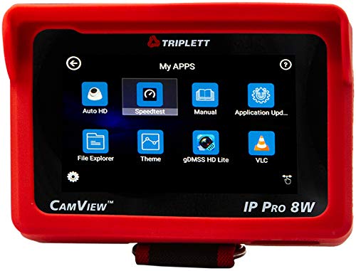 Triplett CamView IP Pro-8W 4-inch IPS Touchscreen NTSC/PAL/HD-CVI 3.0/AHD 3.0/HD-TVI 3.0 Camera Tester with PoE and Network Test (8066)