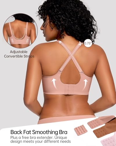 Image of Vertvie Jelly Bras for Women No Underwire Wireless Push Up Bra Full Coverage Bralettes Seamless Comfort Everyday Sports Bra