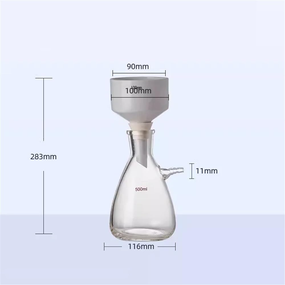 500 ml Saugglaskolben 100 mm Trichter Buchner Trichter Kit mit dickwandigem Glaskolben Labor