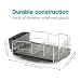 Polder KTH-615 Dish Rack, 4 PC Combo– Advantage System Includes Rack, Drain Tray, Removable Drying Tray & Cutlery Holder – Stainless Steel & Plastic