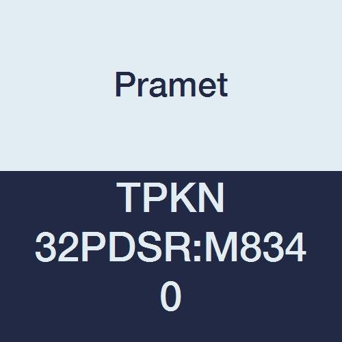 TPKN 32PDSR:M8340 Stainless Steel and Super Alloys (P40,M30,S30) Carbide Milling Insert, Flat Top, Triangle, PVD, Black (Pack of 10)