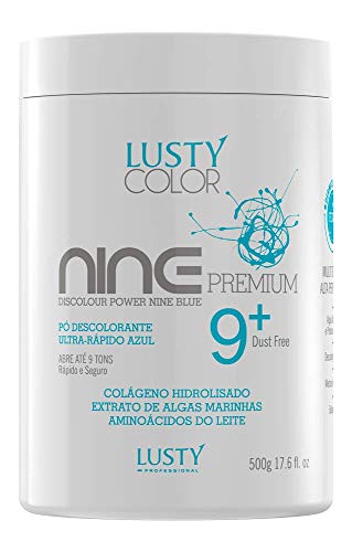 Pó Descolorante 9 Azul Premium Ultra Rápido LUSTY Professional (Discolour Power Nine Blue Premium),