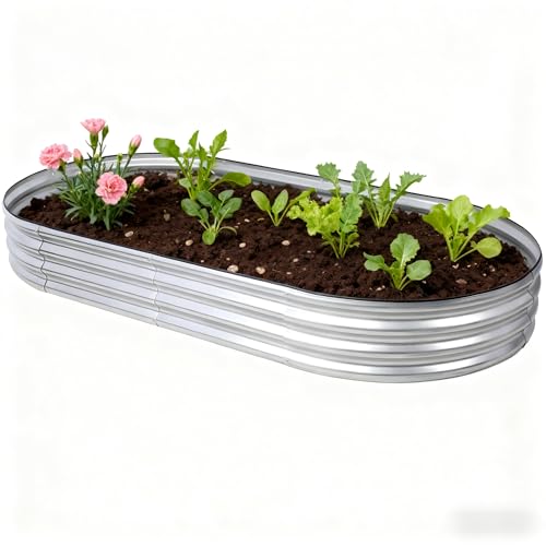 COOLYI Galvanized Steel Raised Garden Bed, Garden Raised Bed- for