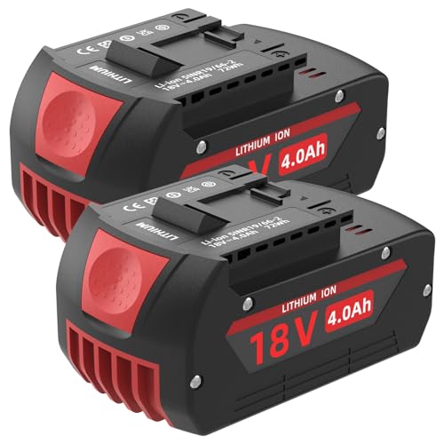 2 Pack 18V Replacement Battery for Bosch 18V Battery Compatible with BAT609 BAT618 BAT609G BAT610G GBA18V80 GBA18V40 Battery & Cordless Tools 4000mAh 72Wh Li-ion Rechargeable
