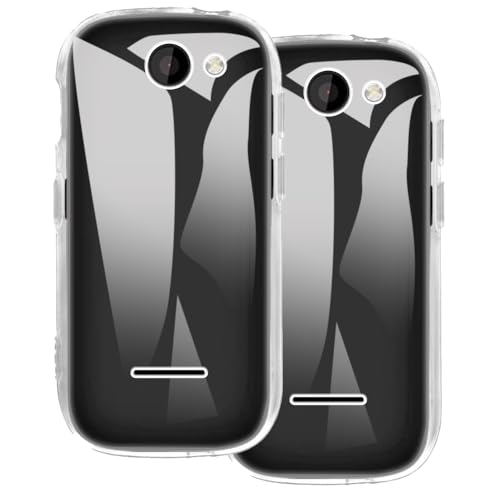 UOGNADGD 2�� TPU�P�[�X Unihertz Jelly Pro �Ƃ̌݊������� �X�}�z�J�o�[ - �ϏՌ��t���L�V�u���ی�A�N�Z�T���[ �����J�b�g���H (�N���A+�N���A)