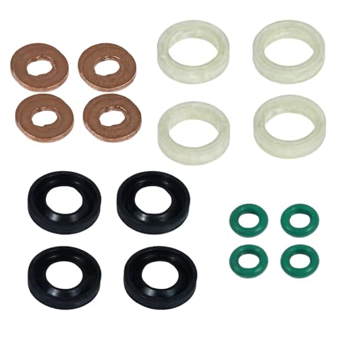 AUTO OCCASION Diesel Injector Repair Seal Washer Oring Kit Compatible with Peugeot Citroen 1.6HDI Ford 1.6TDCI BMW Mini Volvo C30 S40 S80 V50 V70 Replace 1318562